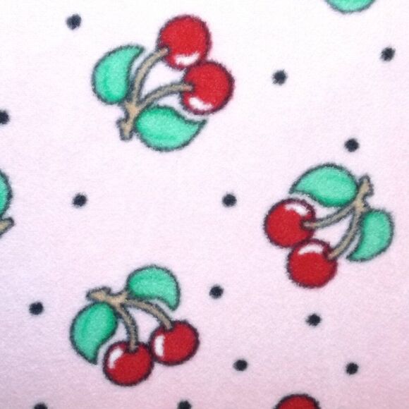 MARY ENGELBREIT Nightgown/Pajama top, XL, Pink, Cherries, Fleece, Life Is Sweet - Picture 9 of 11